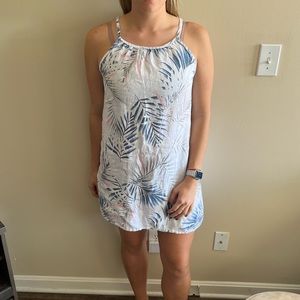 White floral swim cover up